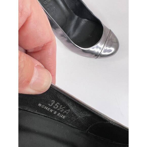 Hogan Women's Size 5 (eu 35.5) Metallic Silver 3.5 Inch Heels - Picture 11 of 12